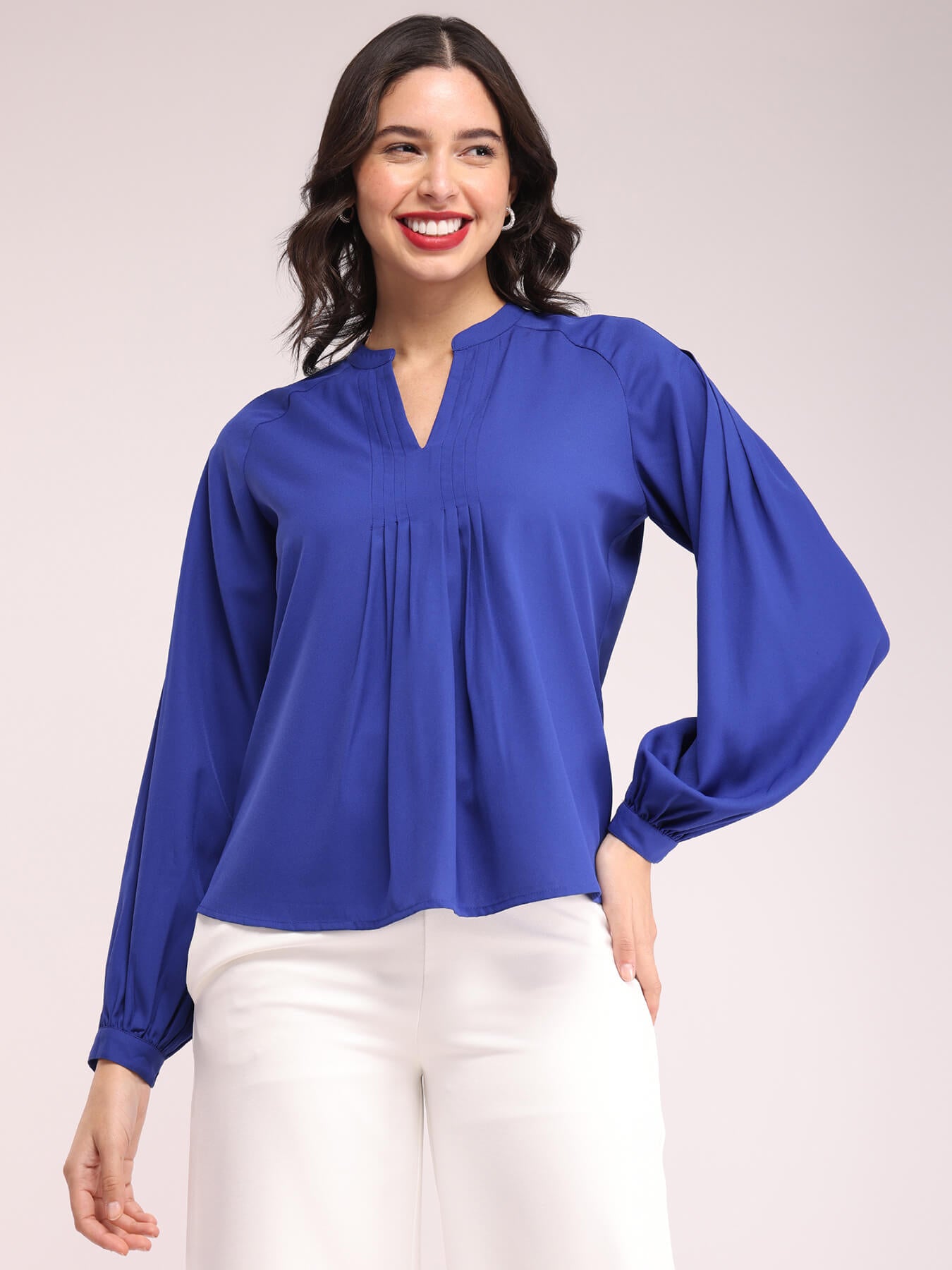 Raglan Sleeves Top - Blue