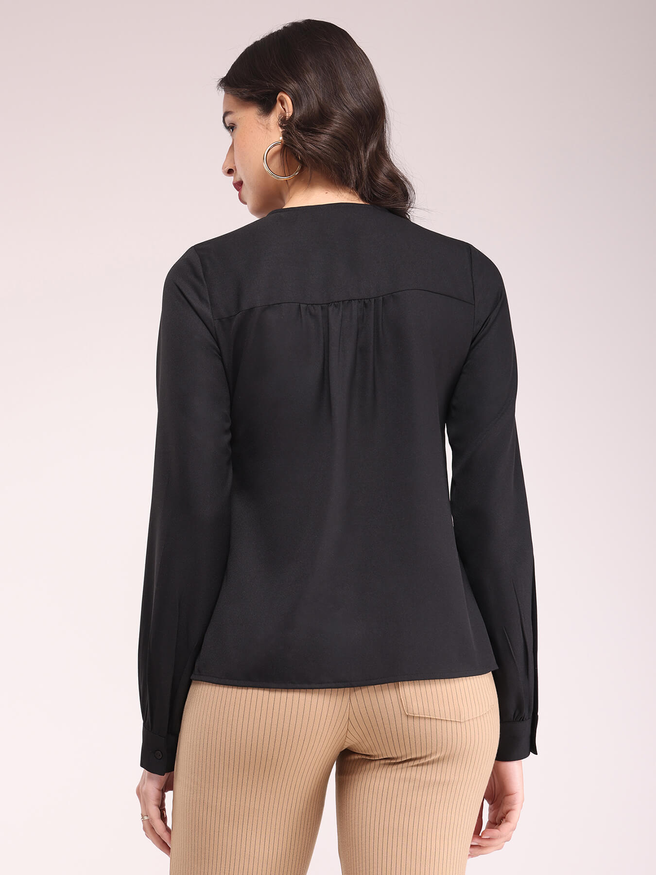 Pleat Detail Top - Black