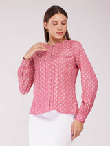 Polka Dot Top - Dusty Pink