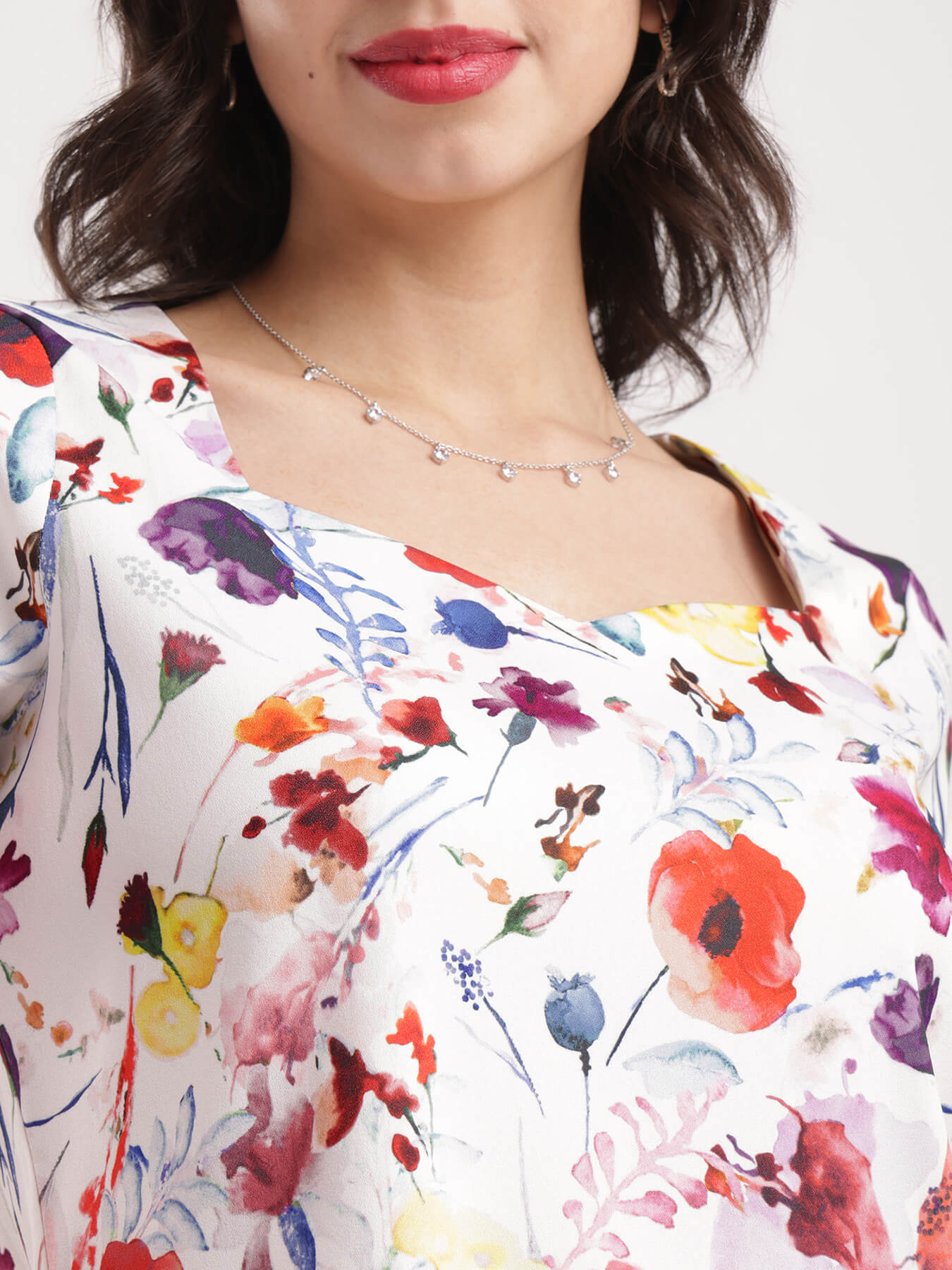 Sweetheart Neck Top - Multicolour