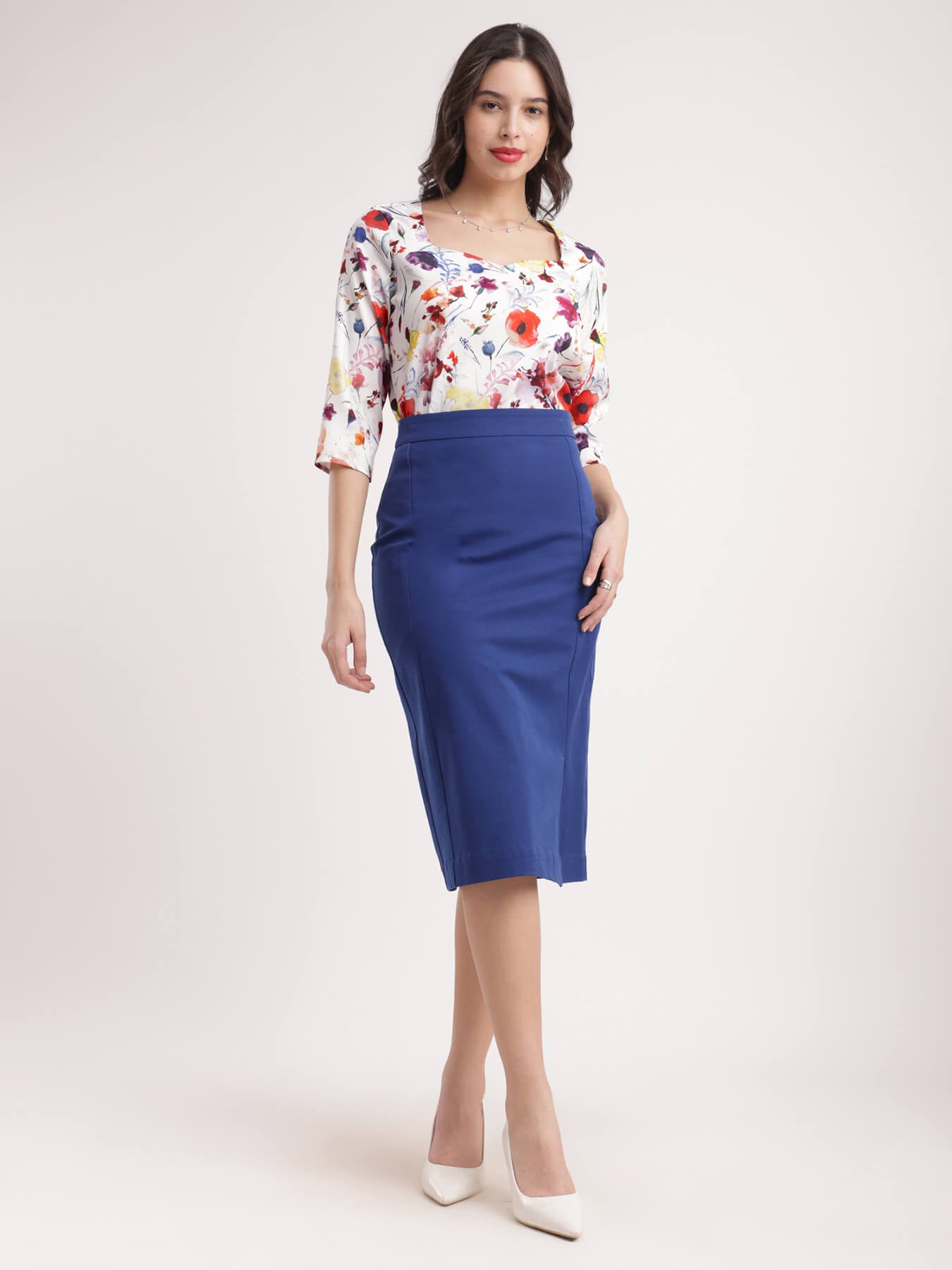 Sweetheart Neck Top - Multicolour