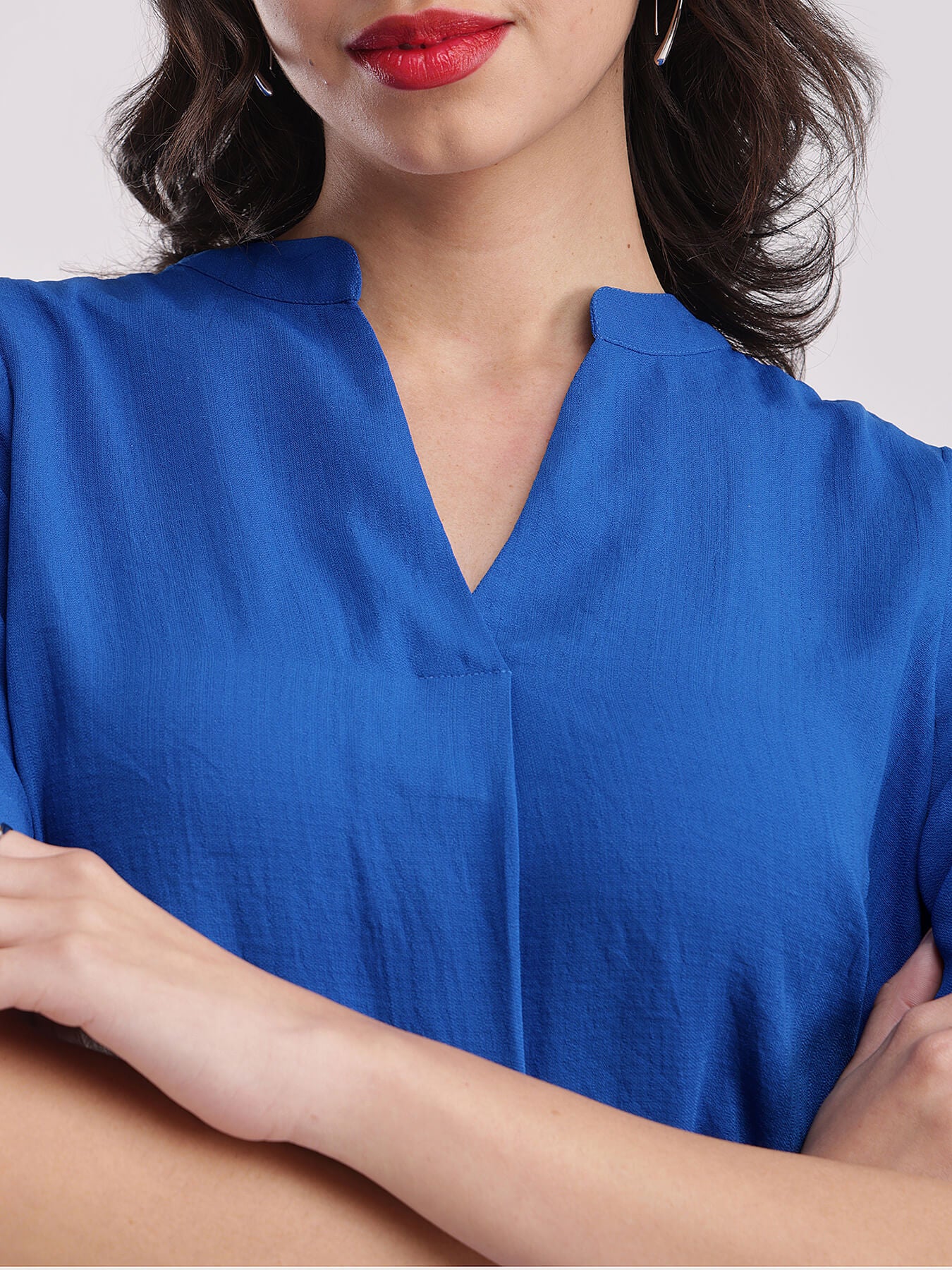 Pleat Detail Top - Royal Blue