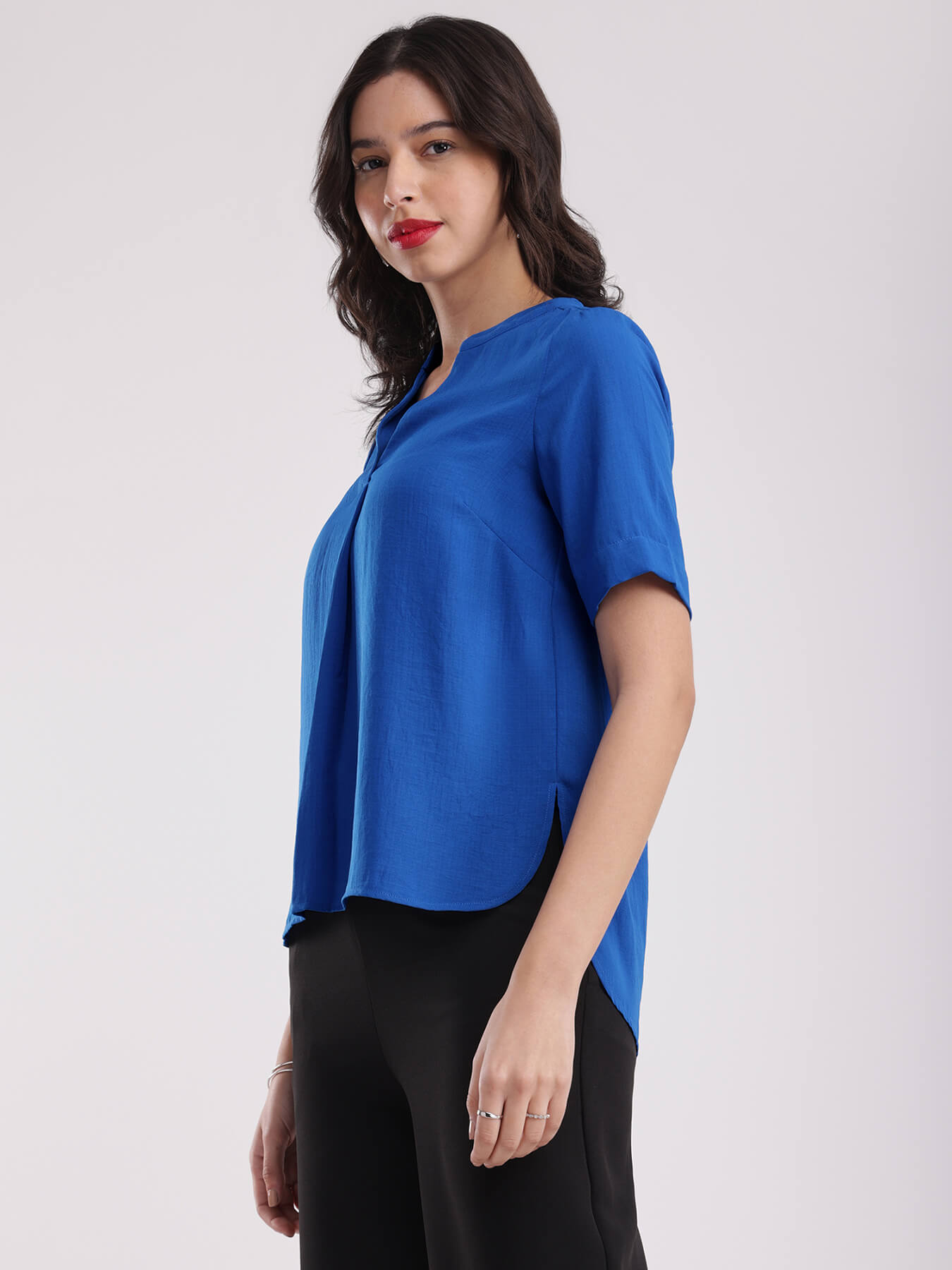 Pleat Detail Top - Royal Blue