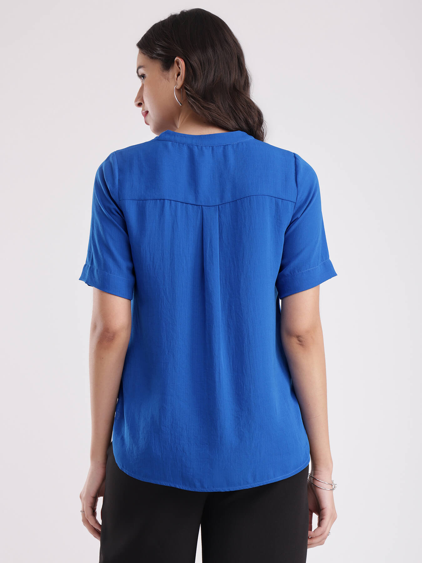 Pleat Detail Top - Royal Blue