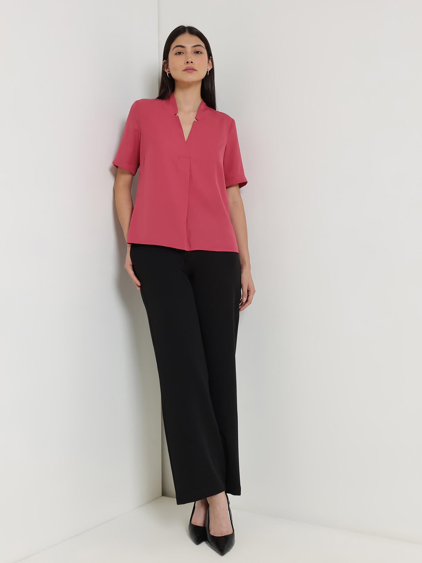 Front Pleat Top - Pink