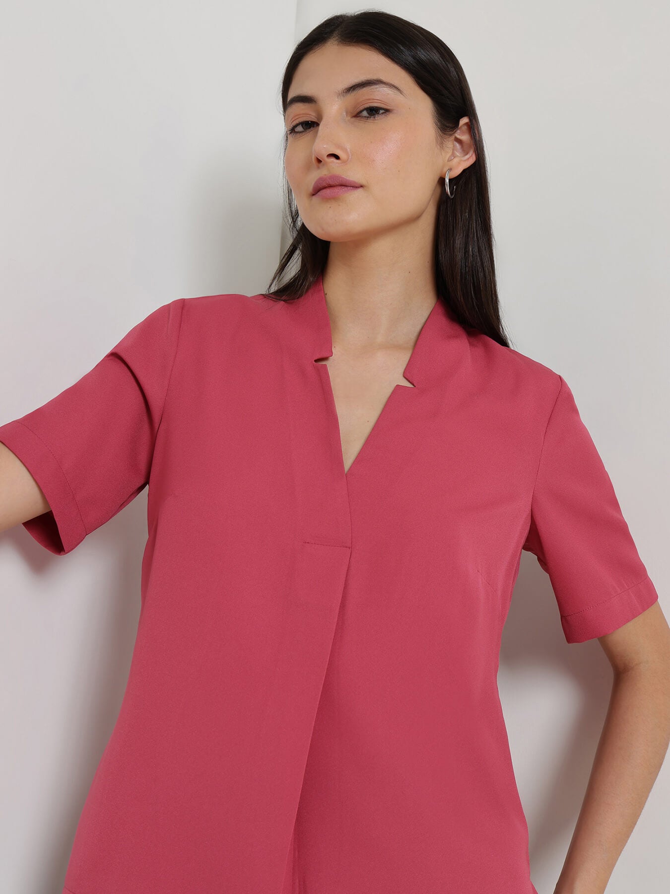 Front Pleat Top - Pink
