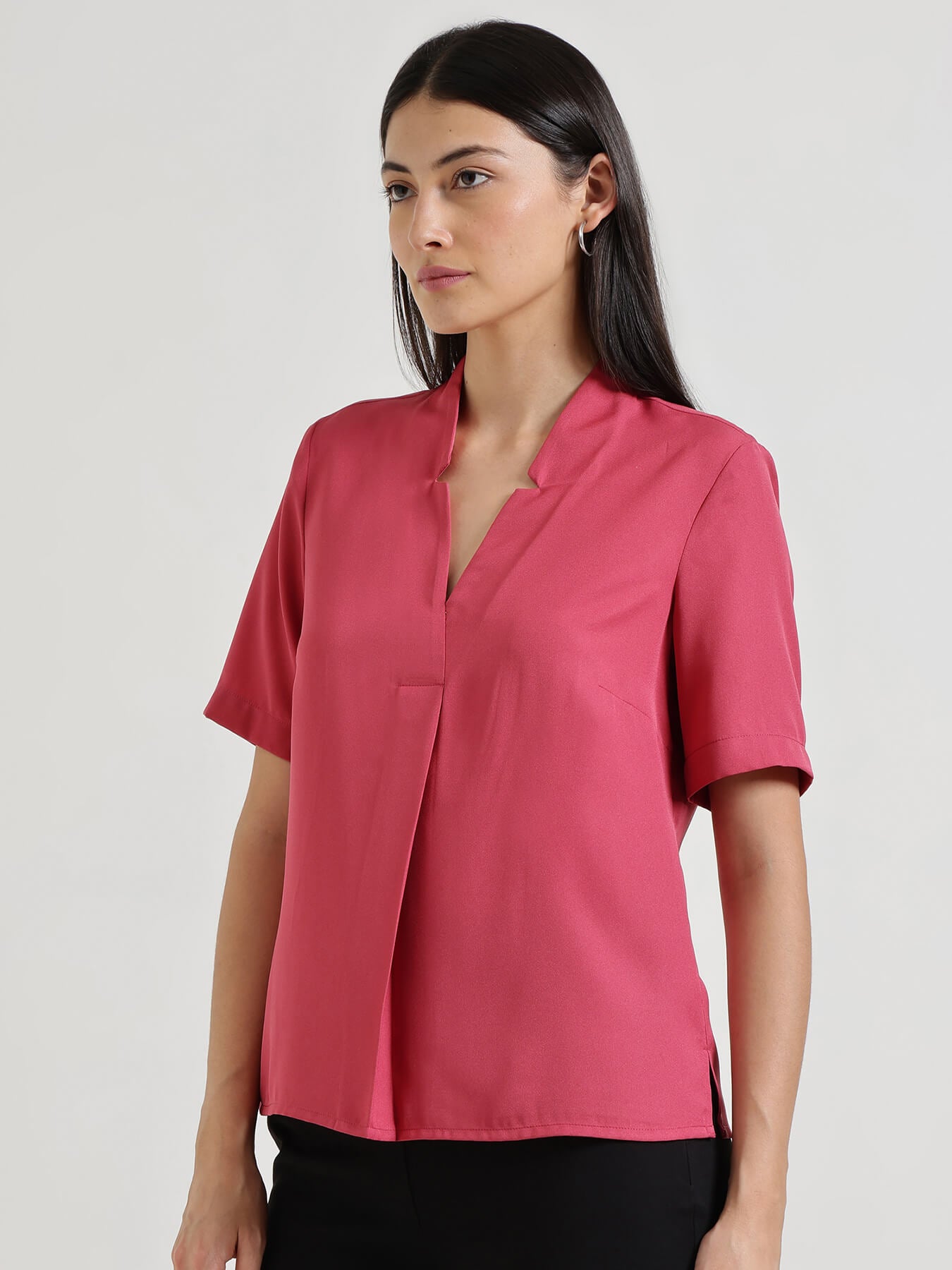Front Pleat Top - Pink