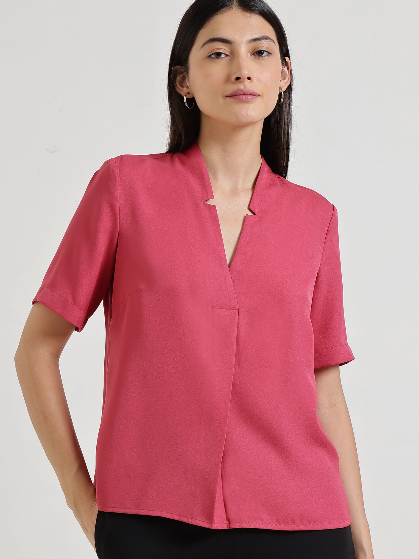 Front Pleat Top - Pink