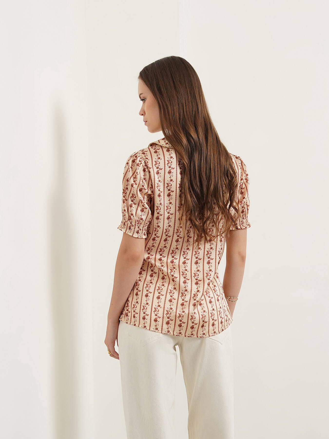 Floral Lace Top - Beige