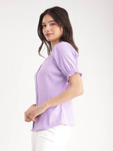 Sweetheart Neck Top - Lilac