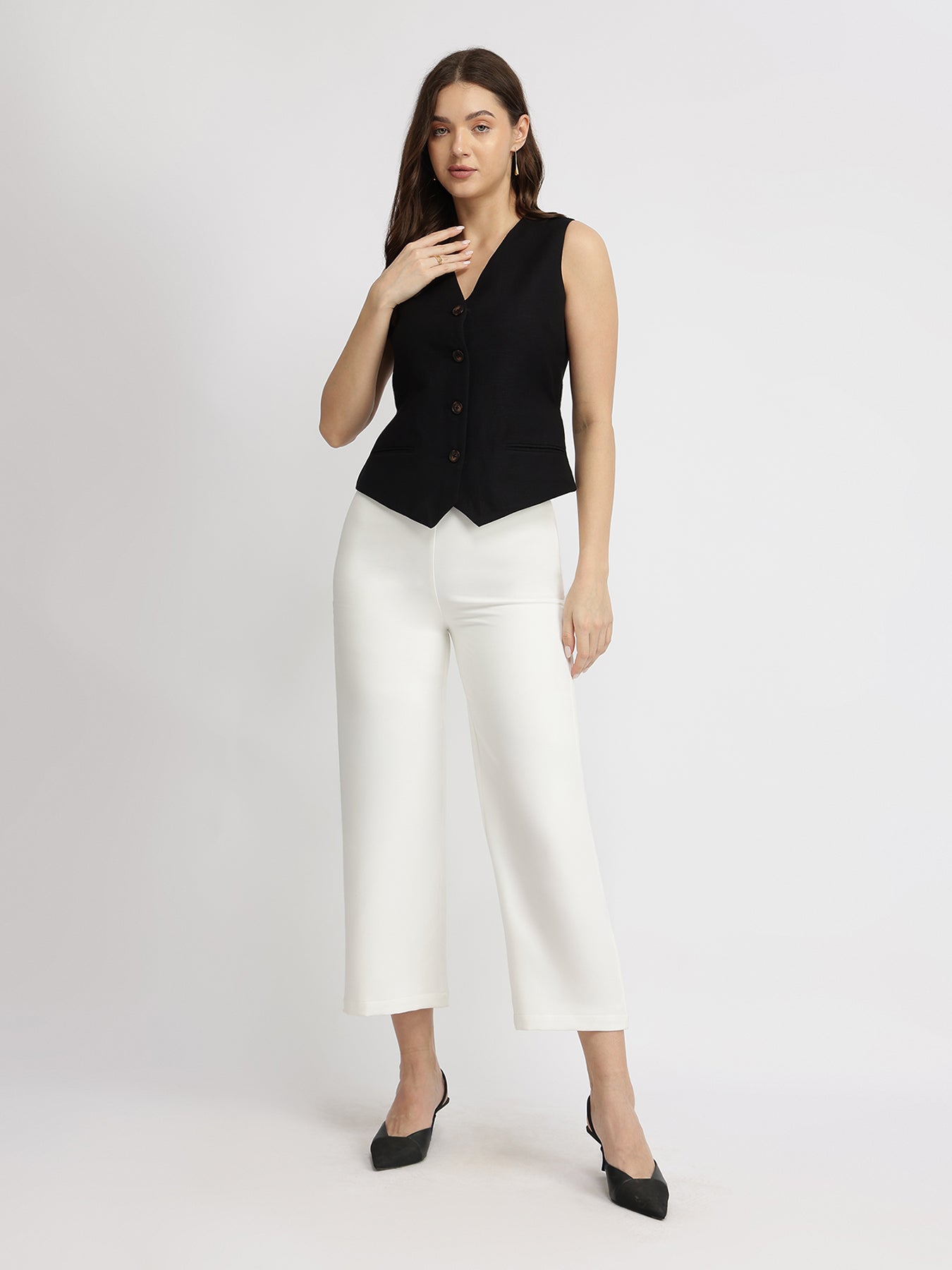 Linen Waistcoat - Black