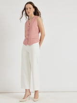 Linen Waistcoat - Dusty Pink