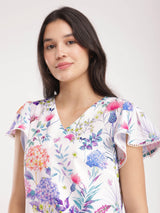 Floral Lace Top - Multicolour