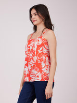Floral Print Camisole - Coral