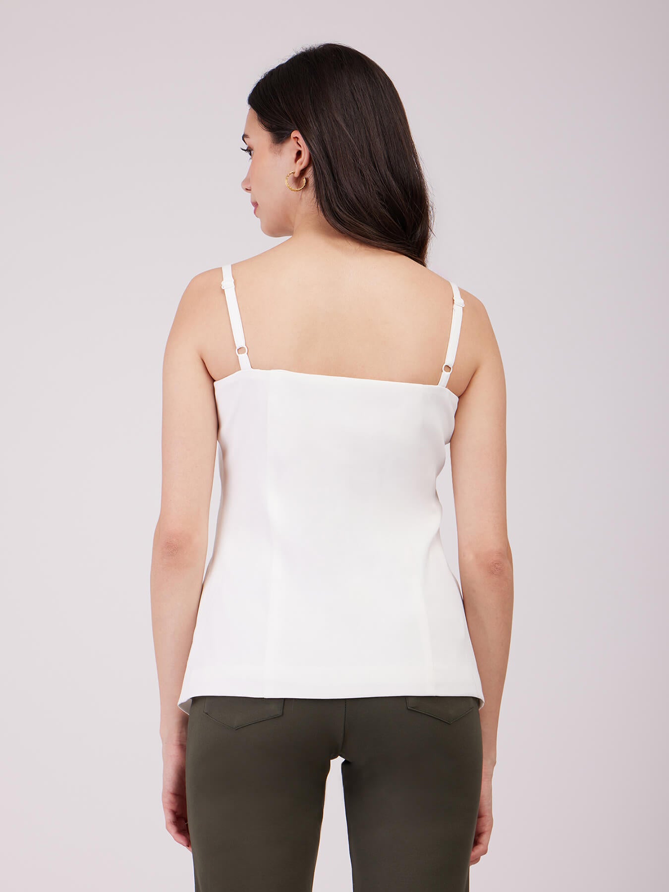 Square Neck Top - White