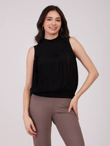 Band Neck Top - Black