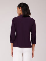 Front Box Pleated Top - Purple