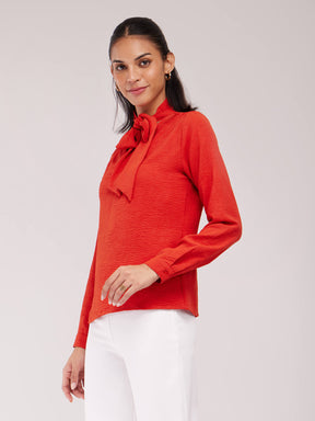 Gathered Detail Top - Orange