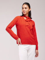 Gathered Detail Top - Orange