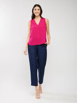 Self Textured Top - Fuchsia