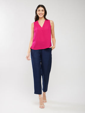 Self Textured Top - Fuchsia