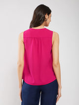 Self Textured Top - Fuchsia