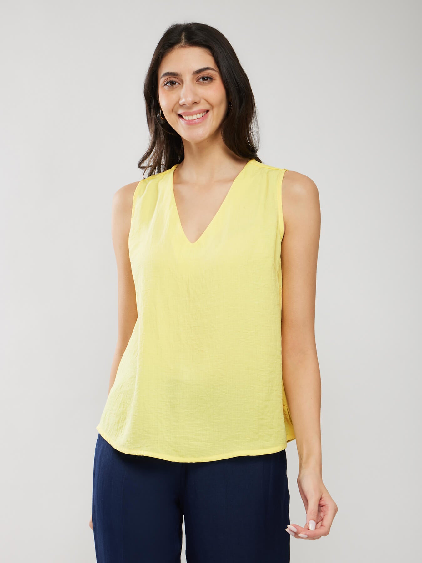 Self Textured Top - Yellow