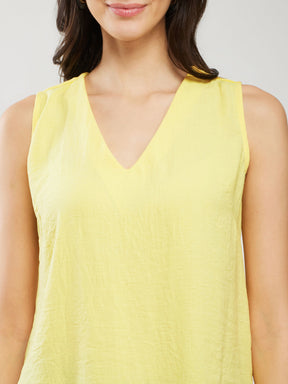 Self Textured Top - Yellow