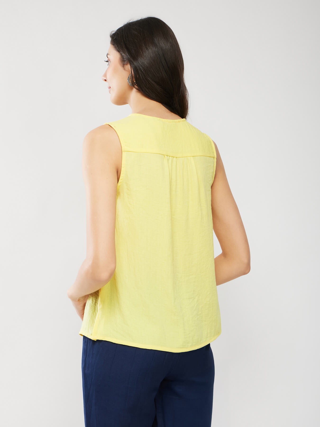 Self Textured Top - Yellow