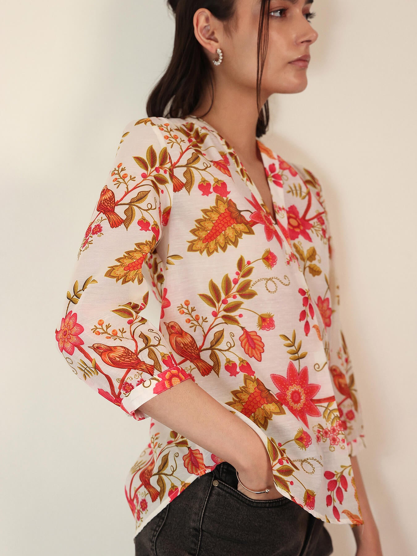 Floral Top - White