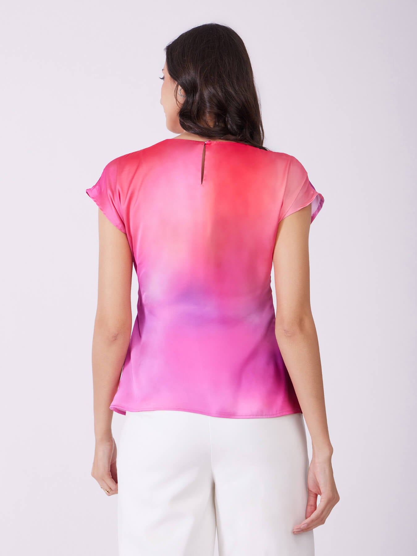 Pleated Ombre Top - Pink