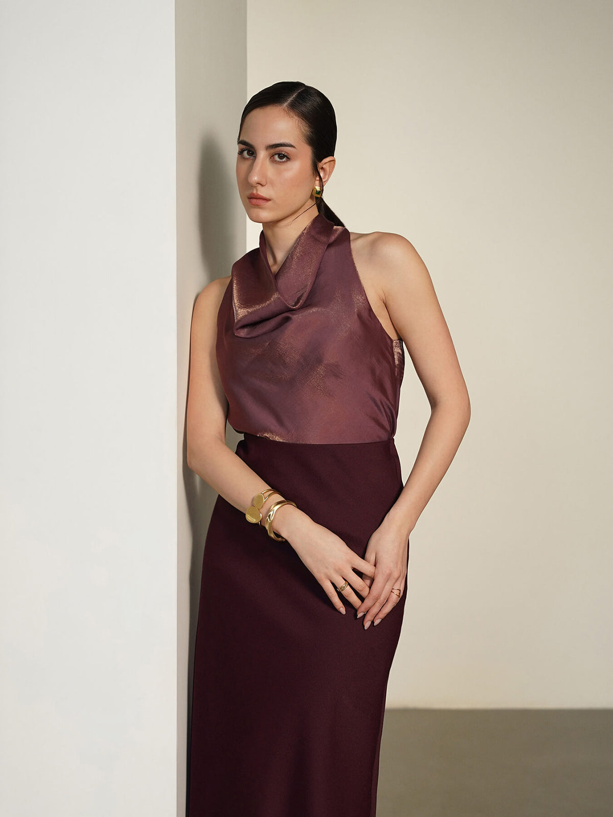 Cowl Neck Top - Pink