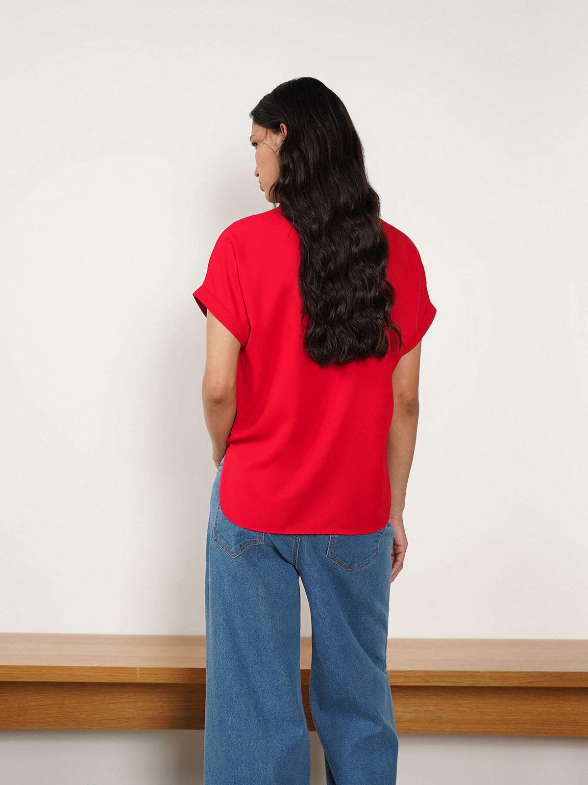 V-neck Top - Red