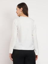 V-Neck Top - White