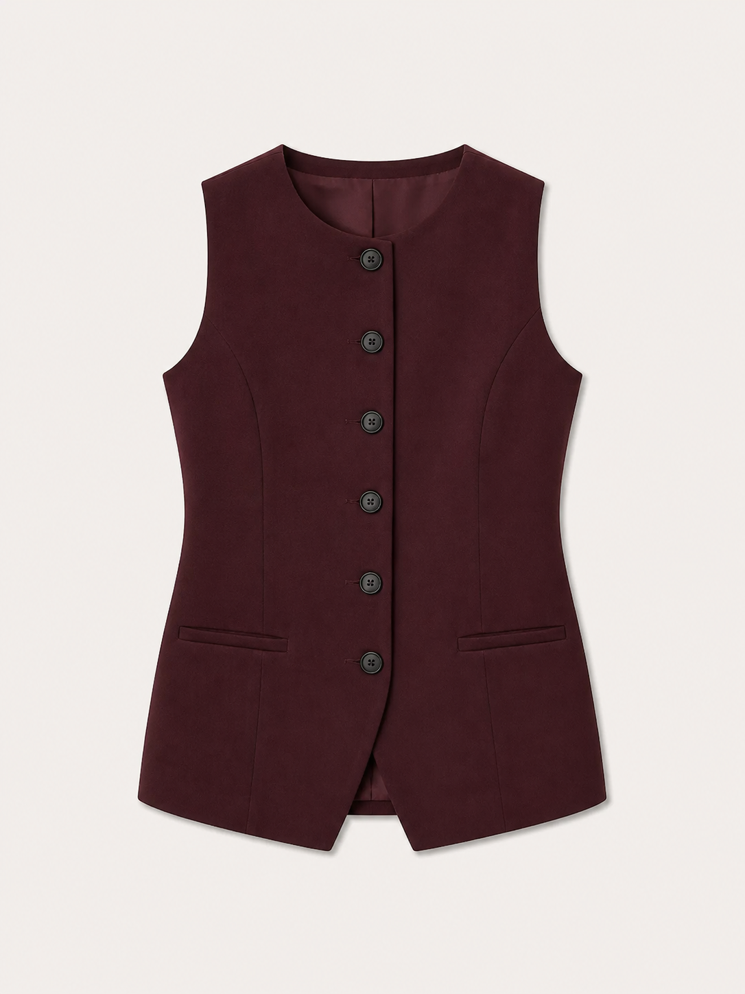 Princess Line Waistcoat - Maroon