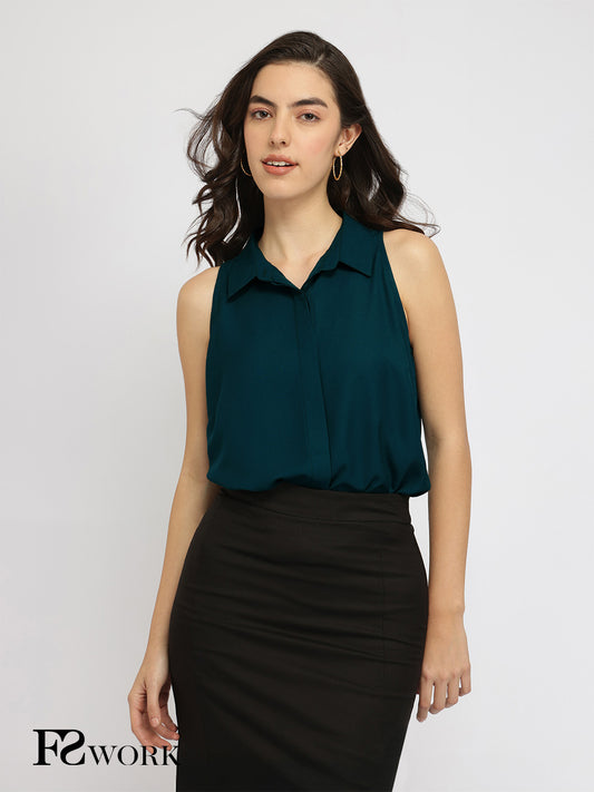 Button Down Top - Green