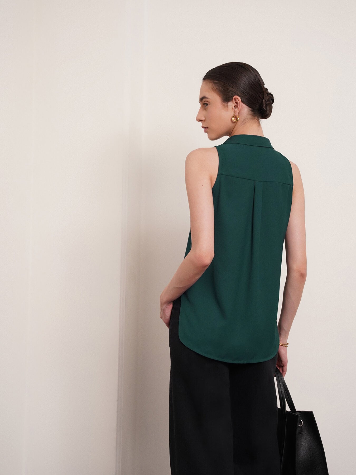 Button Down Top - Green