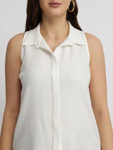 Sleeveless Top - White