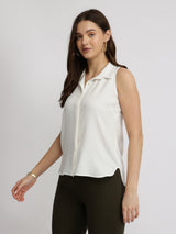 Sleeveless Top - White