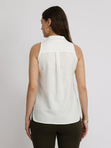 Sleeveless Top - White