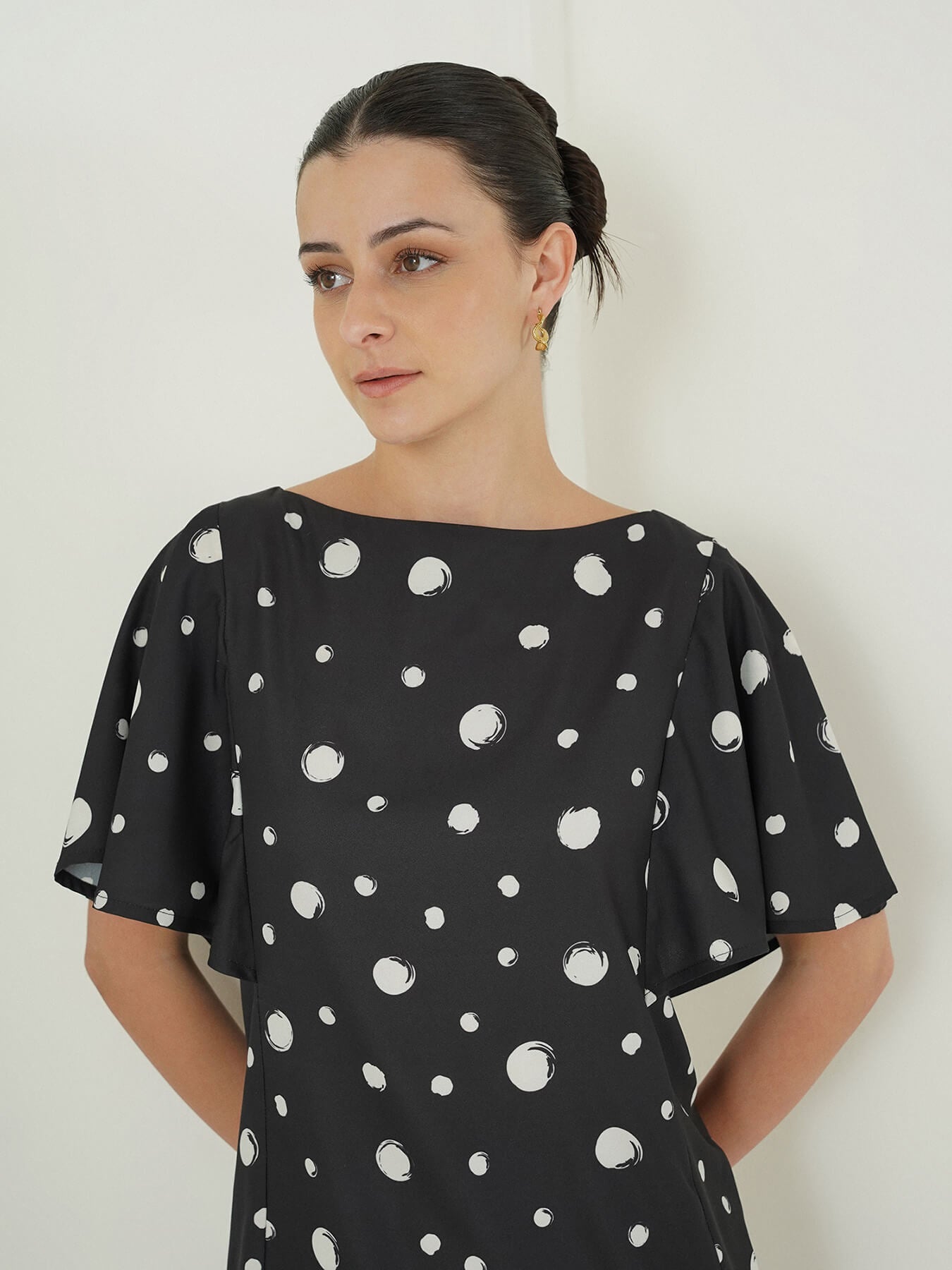 Polka Dot Top - Black