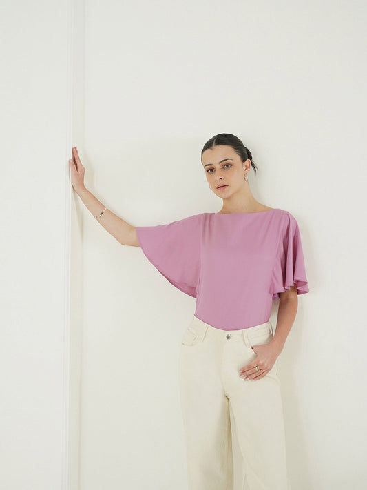 Boat Neck Top - Lavender
