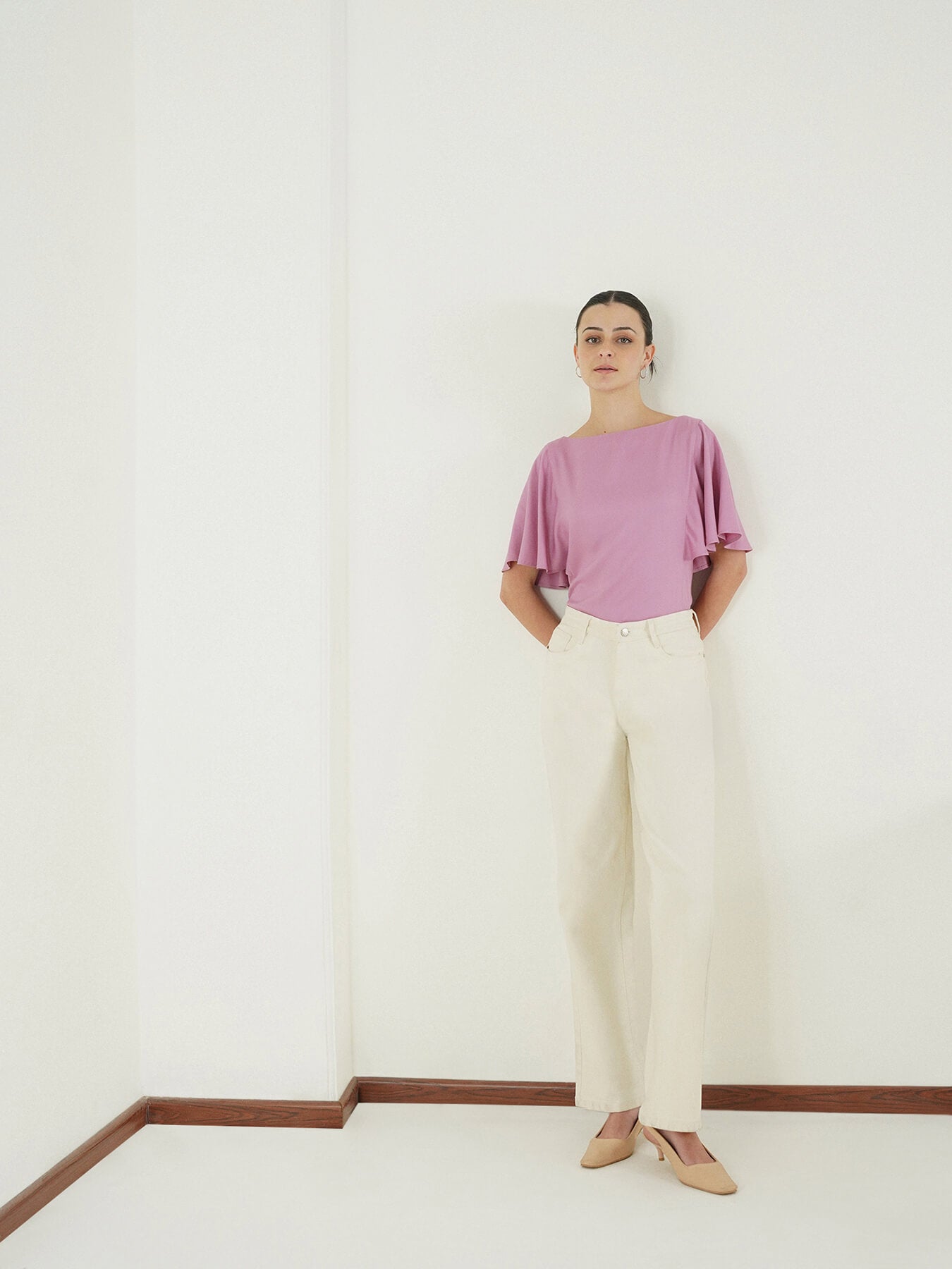 Boat Neck Top - Lavender