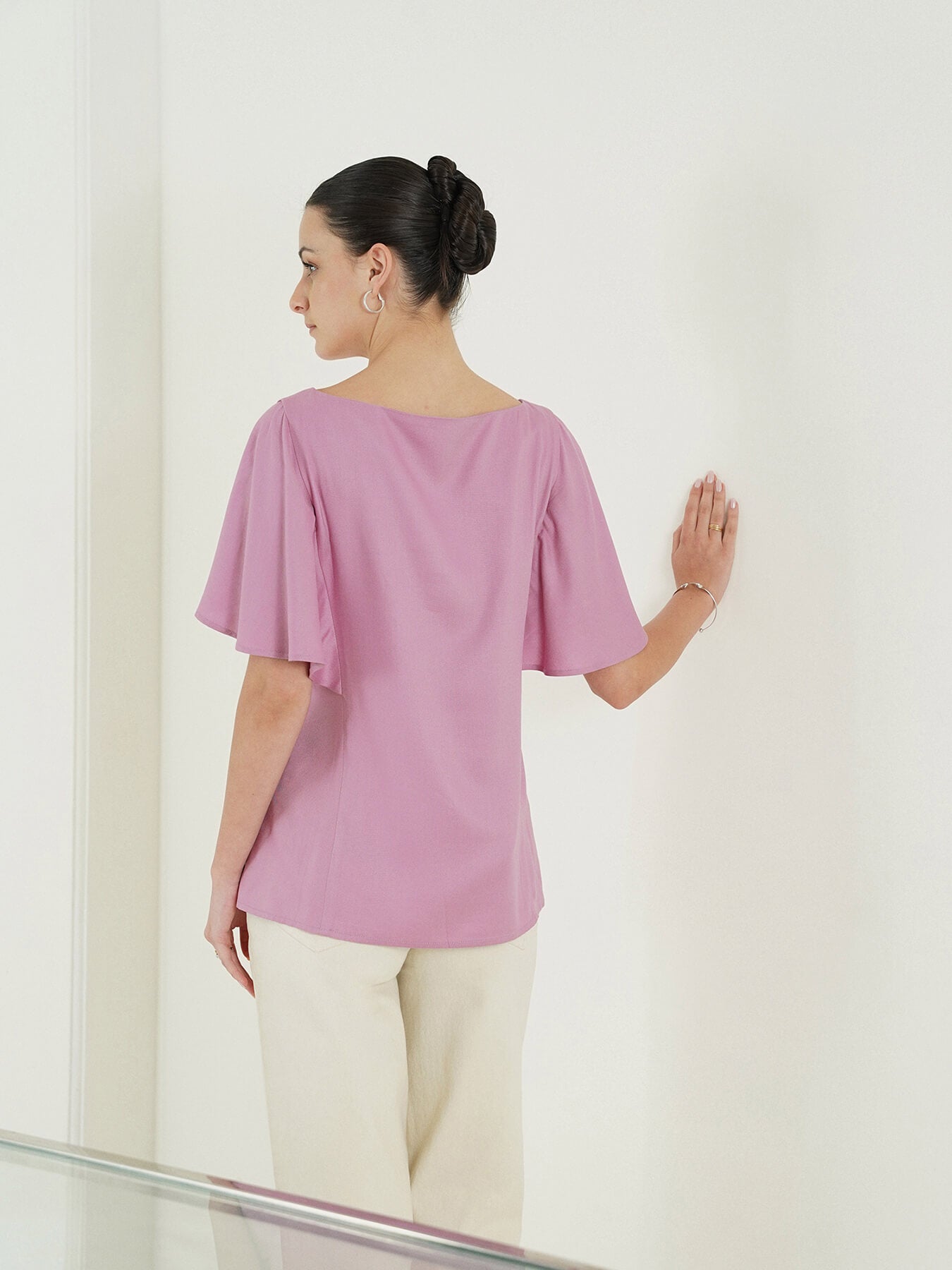 Boat Neck Top - Lavender