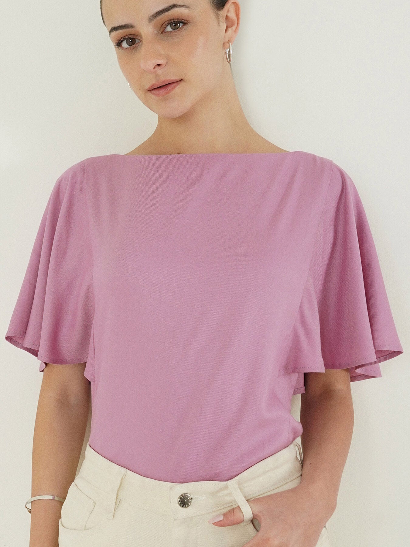 Boat Neck Top - Lavender