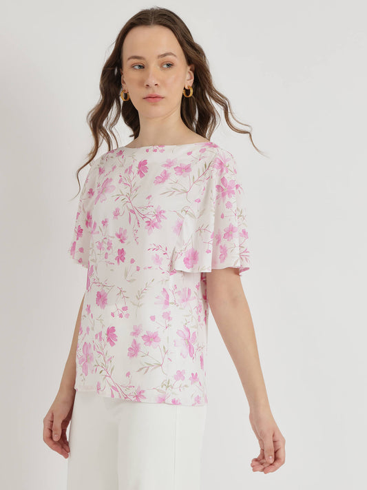 Floral Top - White