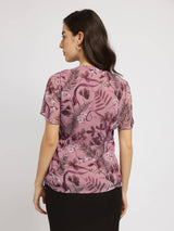 Floral Wrap Top - Pink