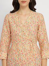 Wrap Pleated Top - Yellow