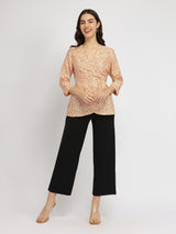 Wrap Pleated Top - Yellow