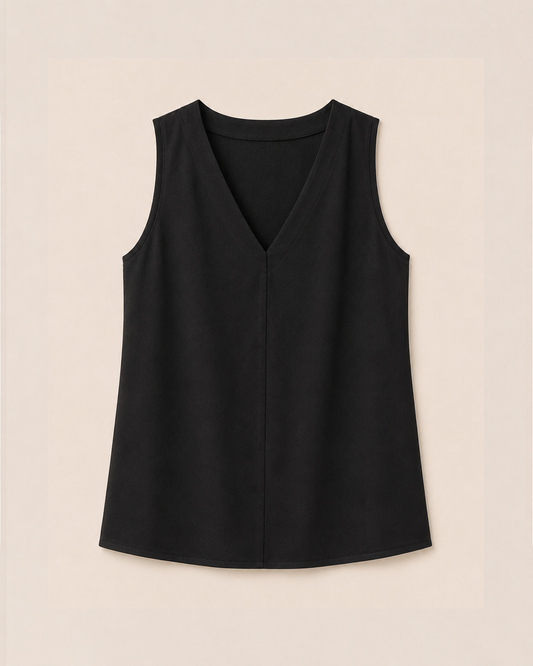 Cotton Halter Top - Black